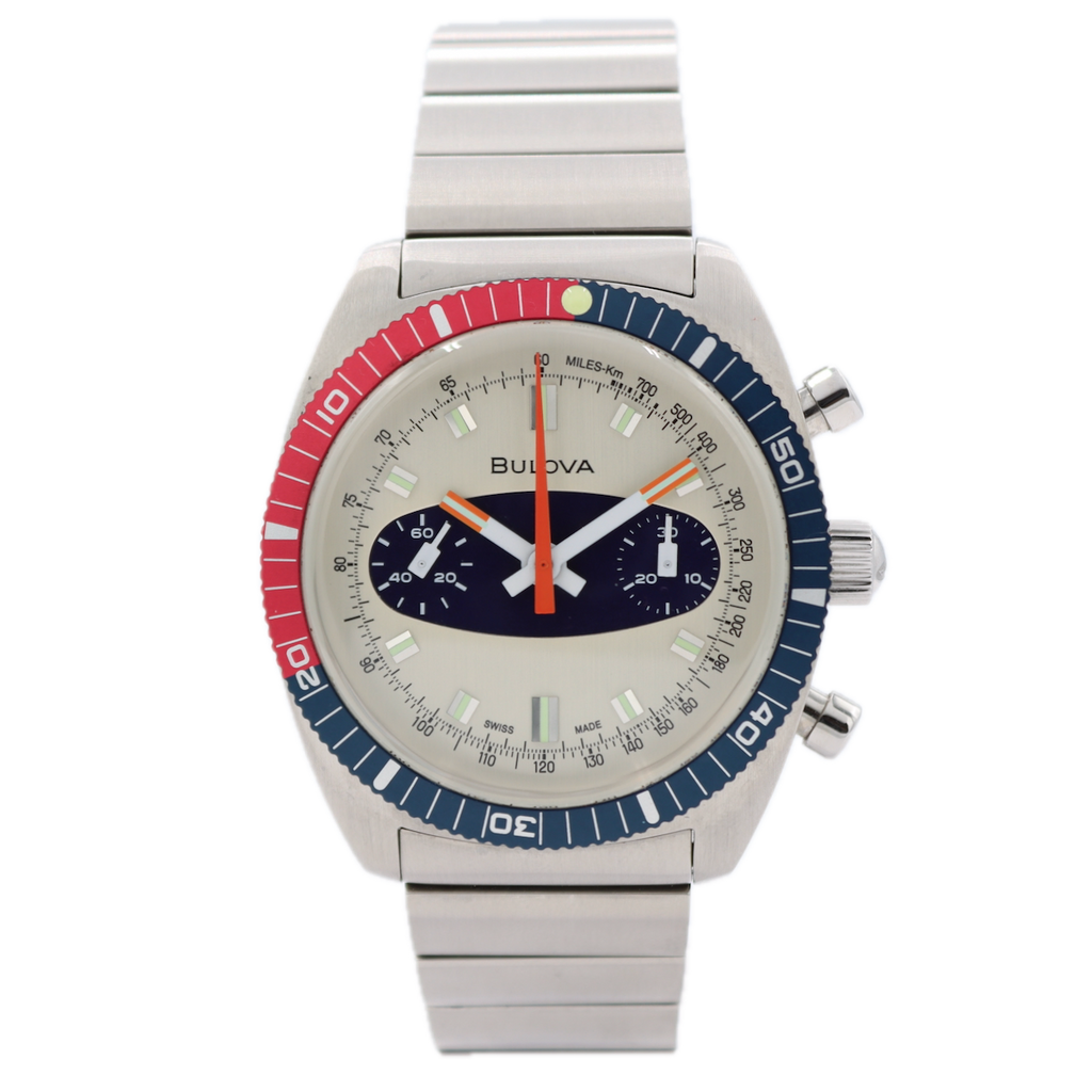 2020 Bulova 98A251 Surfboard Men's Chronograph Wristwatch Swiss Steel With Box