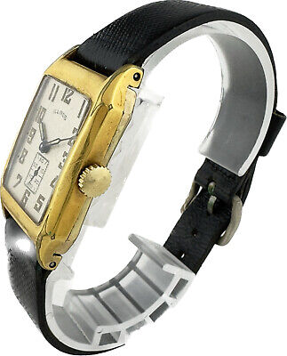 Vintage Illinois 17J Men's Manual Wristwatch Grade 207 10k Gold Filled Art Deco