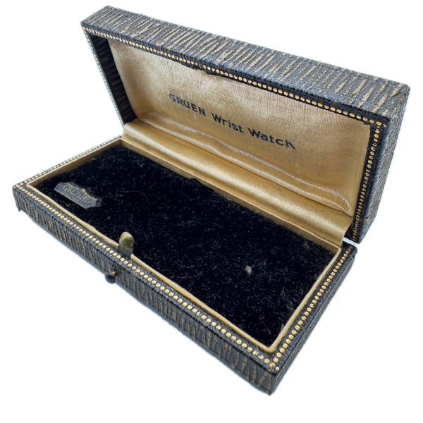 Vintage Gruen Cocktail Ladies Wristwatch Box American Leather, Felt LinedUsed