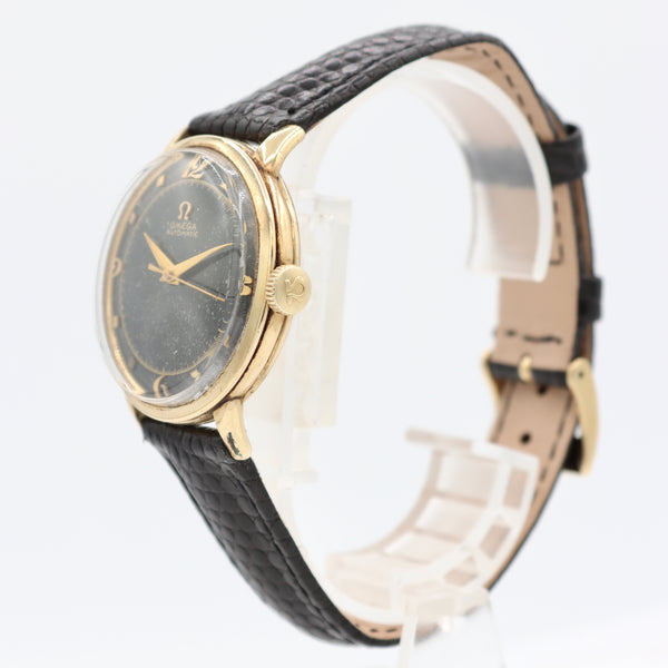 Vintage 32mm Omega G6213 Men's Bumper Automatic Wristwatch 351 Swiss 14k GF