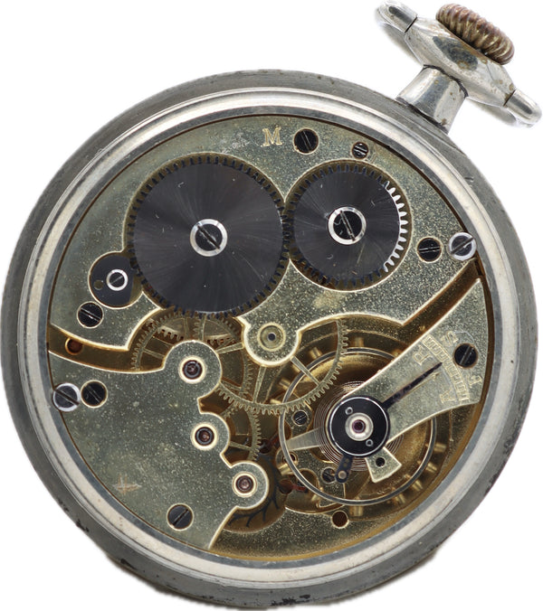 Antique 15 Size Tavannes Watch Co. Mechanical Open Face Pocket Watch Silverode