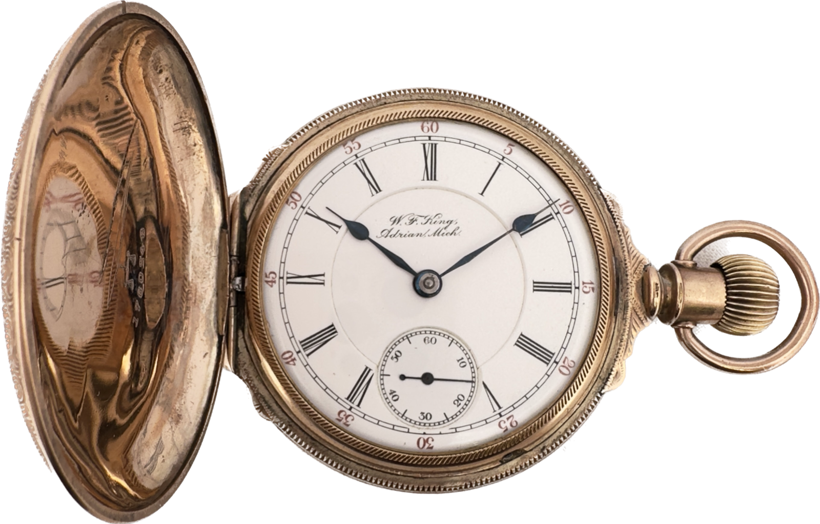 Antique 18 Size Hamilton Hunter Pocket Watch Grade 925 Gold Filled Run