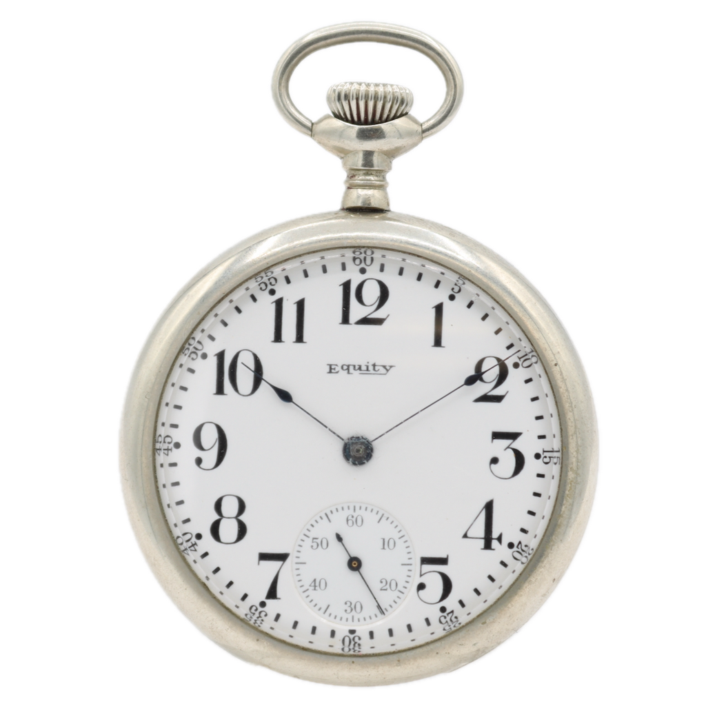 Antique 16s 1914 Equity Mechanical Pocket Watch Silverode USA Running