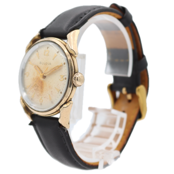 Vintage 32mm 1956 Bulova Arrow Indices Men's Mechanical Wristwatch 10k RGP