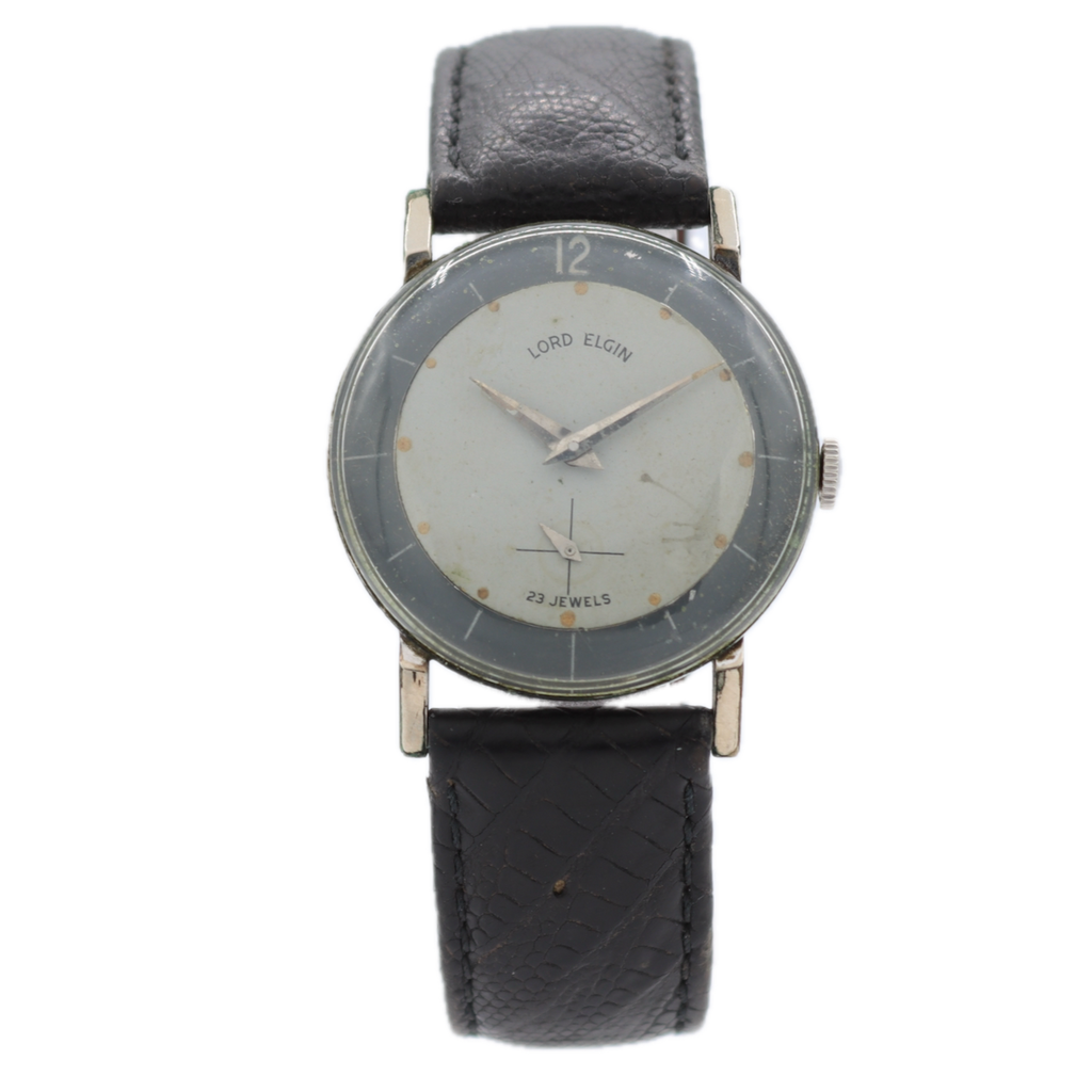 Vintage Lord Elgin 7619 Celestial 23J Men's Mechanical Wristwatch 730 USA 14k GF