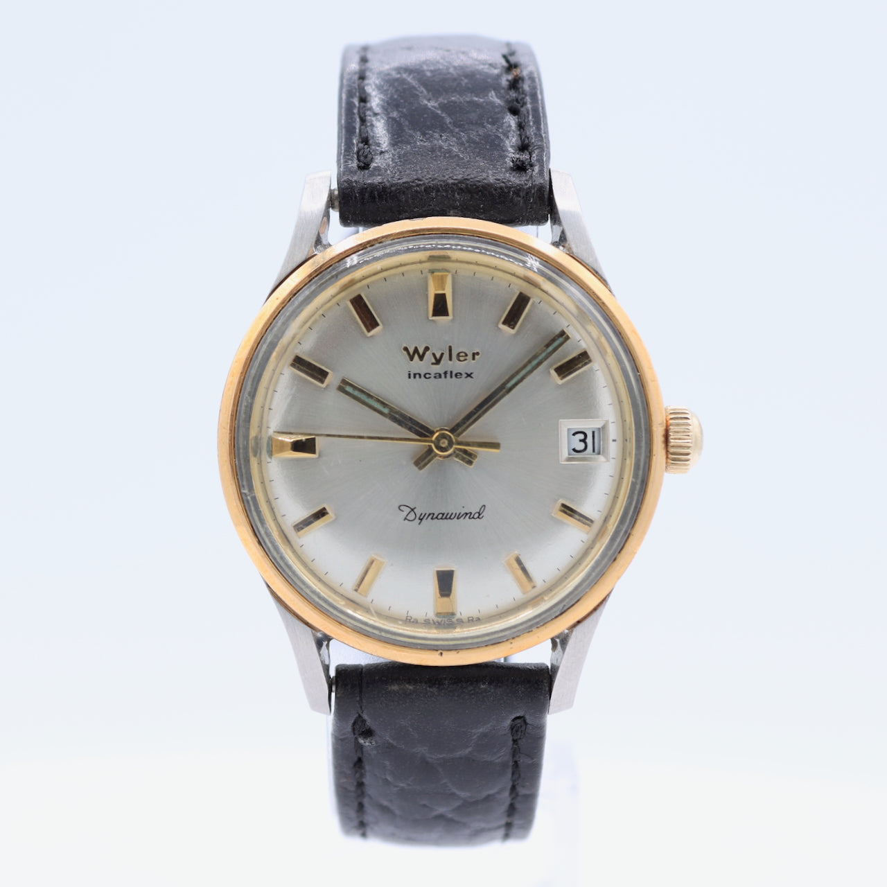 Vintage 32mm Wyler Dynawind Men's Automatic Wristwatch Swiss