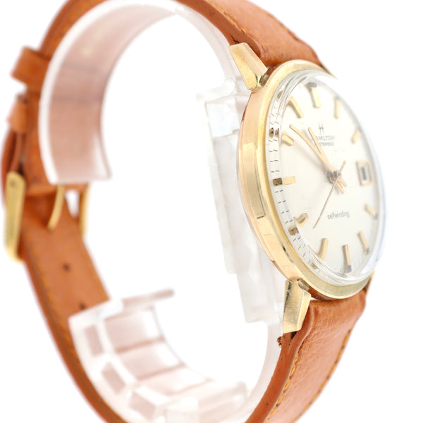 Vintage 34mm Hamilton Masterpiece Men's Automatic Wristwatch 10k Gold Filled
