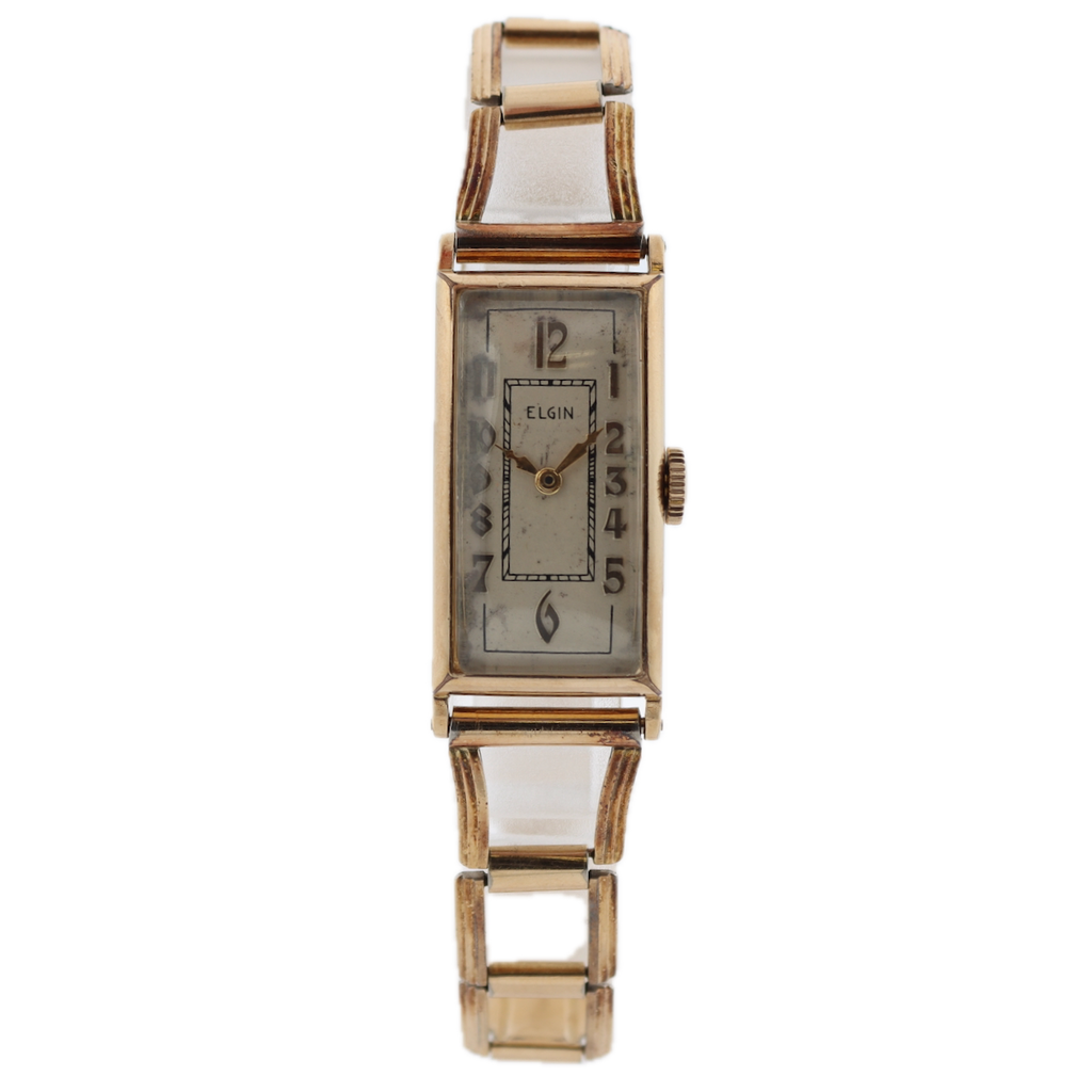 Vintage 17.5mm 1936 Elgin 7j Men's Mechanical Wristwatch 488 USA Steel