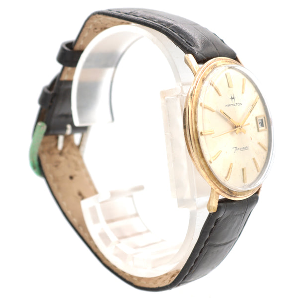 Vintage 34mm Hamilton Thin-O-Matic Men's Automatic Wristwatch Swiss 10k RGP