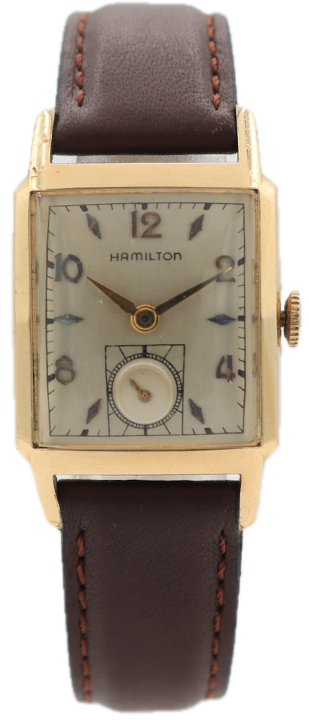 Vintage Hamilton Brent B Men's Mechanical Wristwatch 753 USA 14k Gold Filled