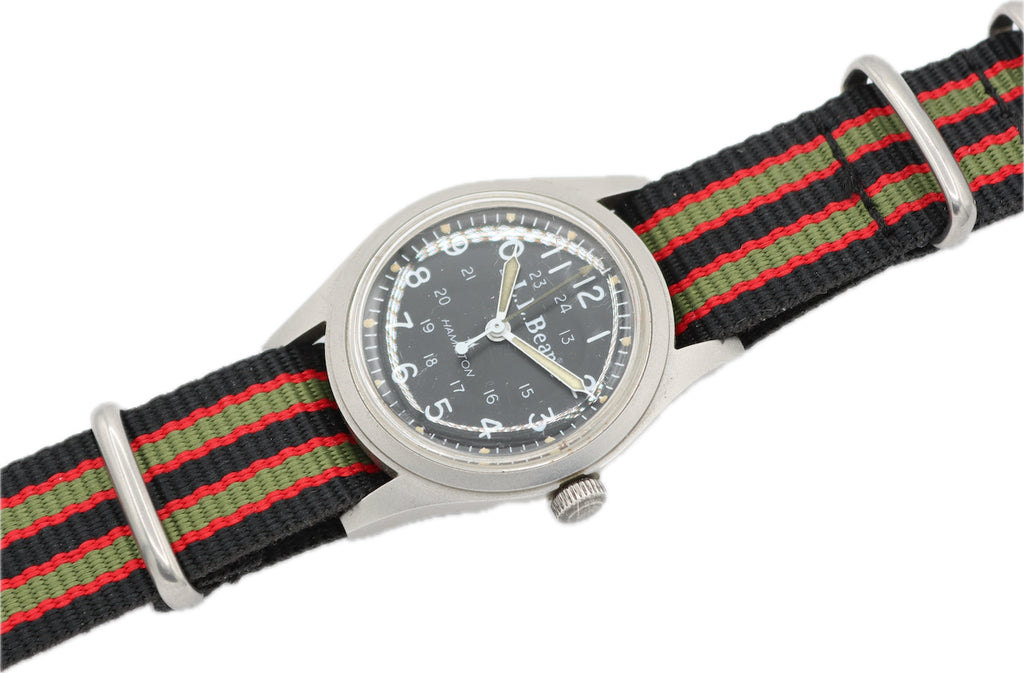 ハミルトンLLBean 33mm Hamilton Khaki L.L. Bean Military Style Men's