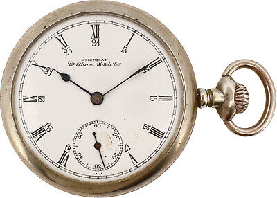 Antique 16 Size Waltham Canadian Dial 17 Jewel Mechanical Pocket Watch 630 Runs