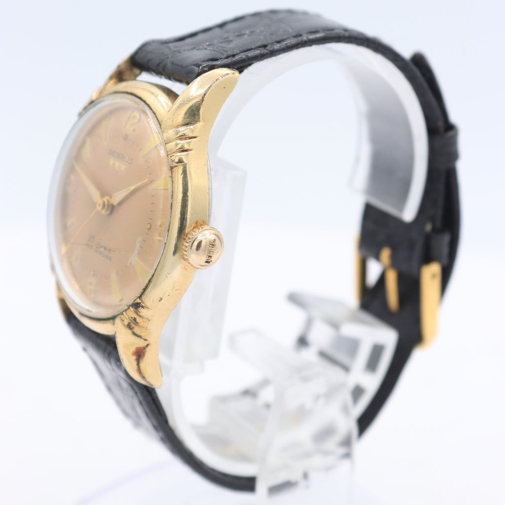 Vintage Benrus Copper Dial 3 Star Men's Automatic Wristwatch