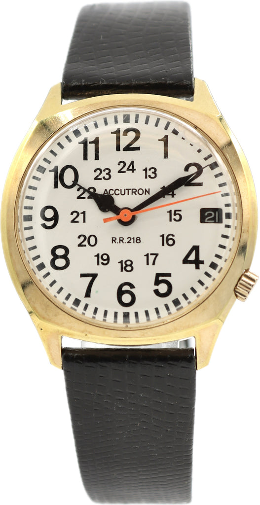 Vintage Accutron Railroad R.R. Men's Tuning Fork Wristwatch 2181F Serviced