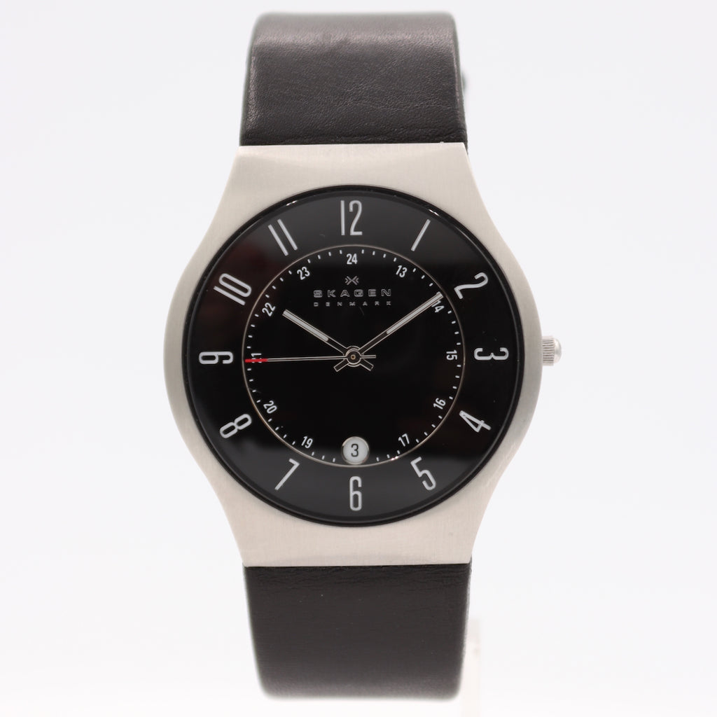 37mm Skagen 233XXLSLB Sundby Midnight Men's Quartz Wristwatch Denmark Date