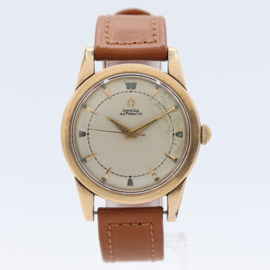 Vintage 1950 Omega 2577-10 Bumper Men's Automatic Wristwatch 351 Gold Capped