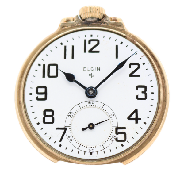 Antique 16 Size Elgin 17 Jewel Mechanical Pocket Watch 616 10k RGP USA