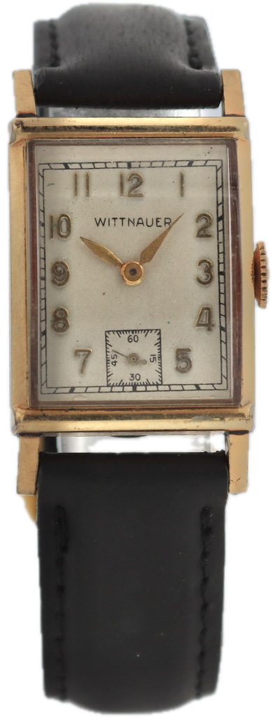 Vintage Wittnauer Tank Men's Mechanical Wristwatch 7 PP Swiss Steel & 10k RGP