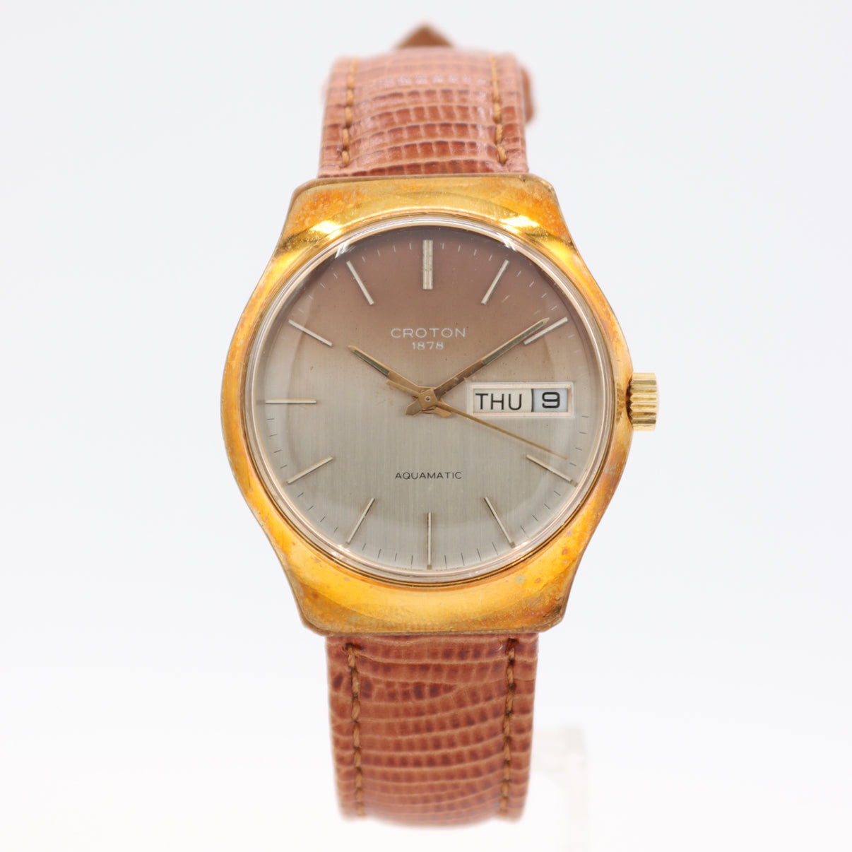 Croton Day Date Multicolor Dial