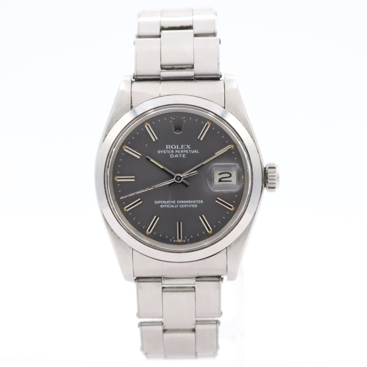 Rolex Oyster Perpetual Date Grey Dial 1500 1975