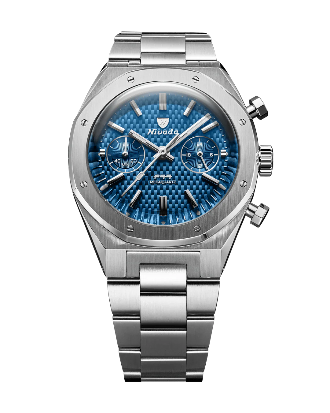 Nivada Grenchen F77 SST Chrono Mecaquartz Blue MK2 68000Q77