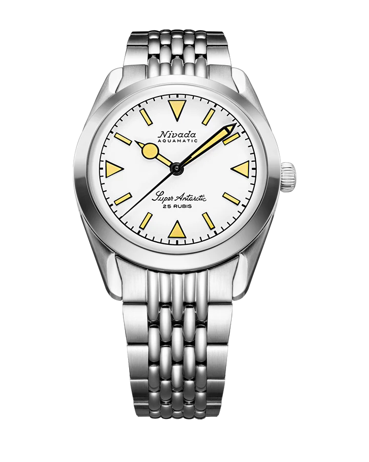 Nivada Grenchen Super Antarctic White Beige Luminova 32064A04