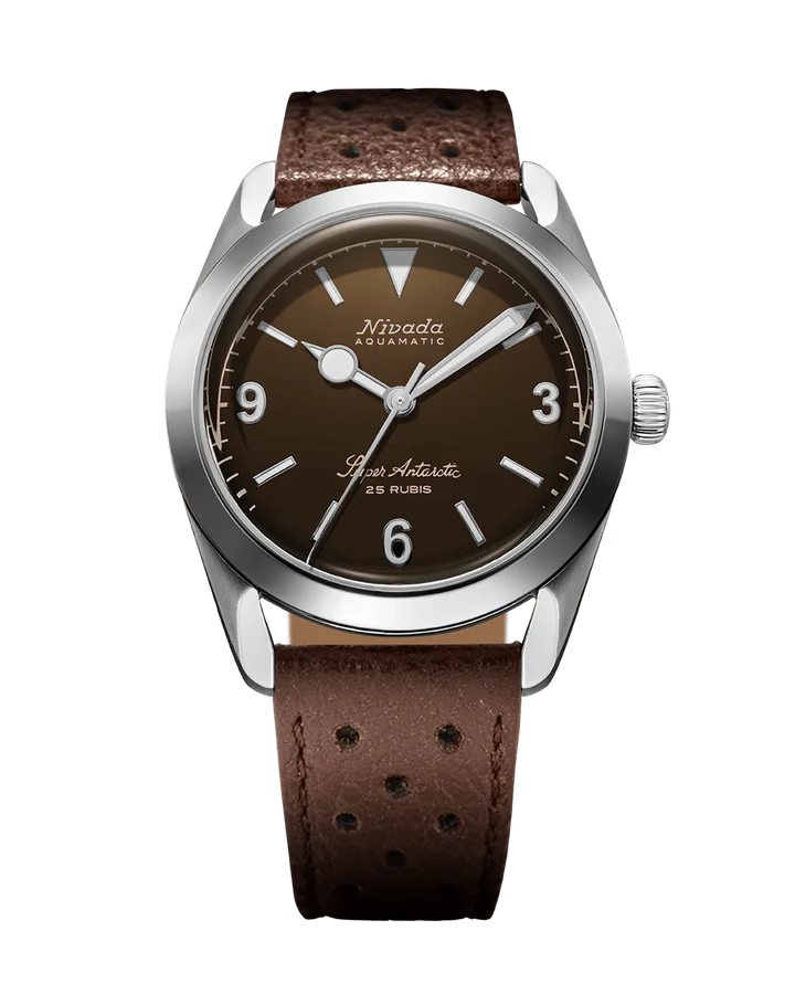 Nivada Grenchen Super Antarctic 3.6.9 Brown No Vintage Effect - White Luminous 32040A23