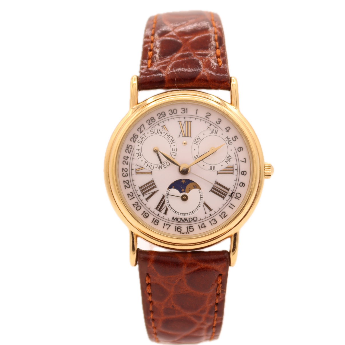 Movado Moon Phase Triple Calendar 87-03-822 1998