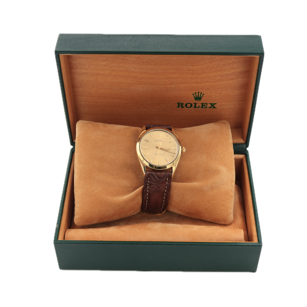 Vintage 34mm 1967 Rolex 1024 Oyster Perpetual Men's Wristwatch 1570 Gold FIlled