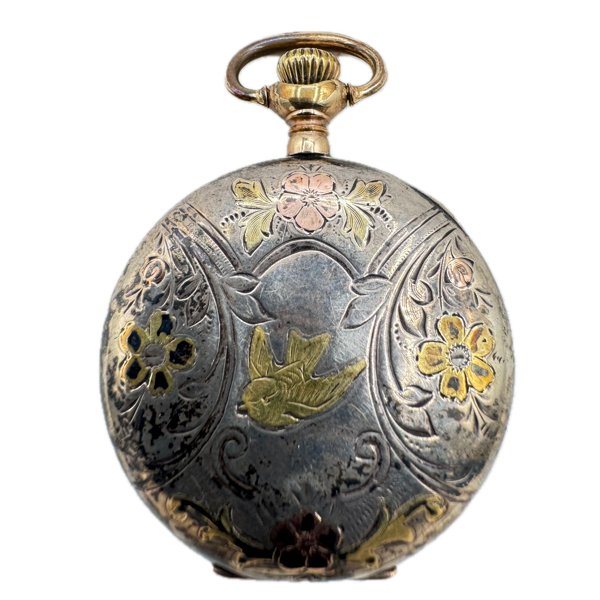 Elgin Tricolor Floral & Bird Motif 1911