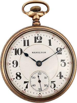 Vintage 16 Size Hamilton 21Jewel Mechanical Railroad Pocket Watch 992 GoldFilled