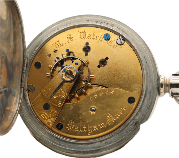 Antique 18S U.S. Watch Co. Mechanical Hunter Config. Pocket Watch 47 Silveroid