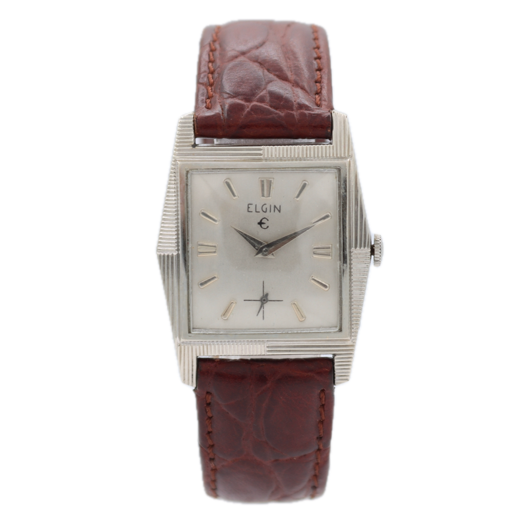 Vintage Elgin 4638 874 Men's Mechanical Wristwatch A. Schild 1525 USA 10k RGP