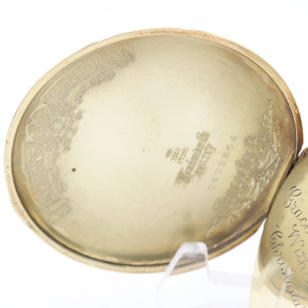 Vintage 12s 1933 Hamilton 17 Jewel Pocket Watch 912 14k Green Gold