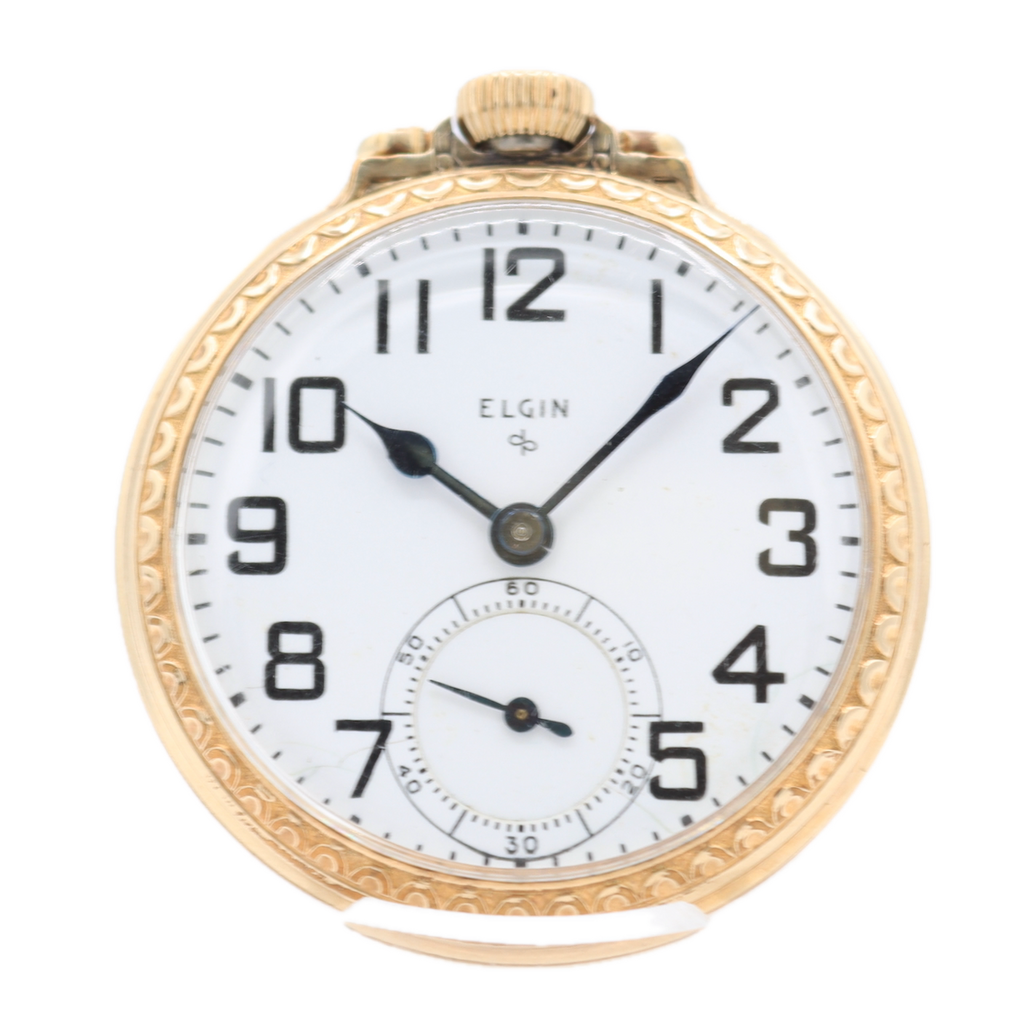 Antique 16 Size Elgin 17 Jewel Mechanical Pocket Watch 616 10k RGP USA