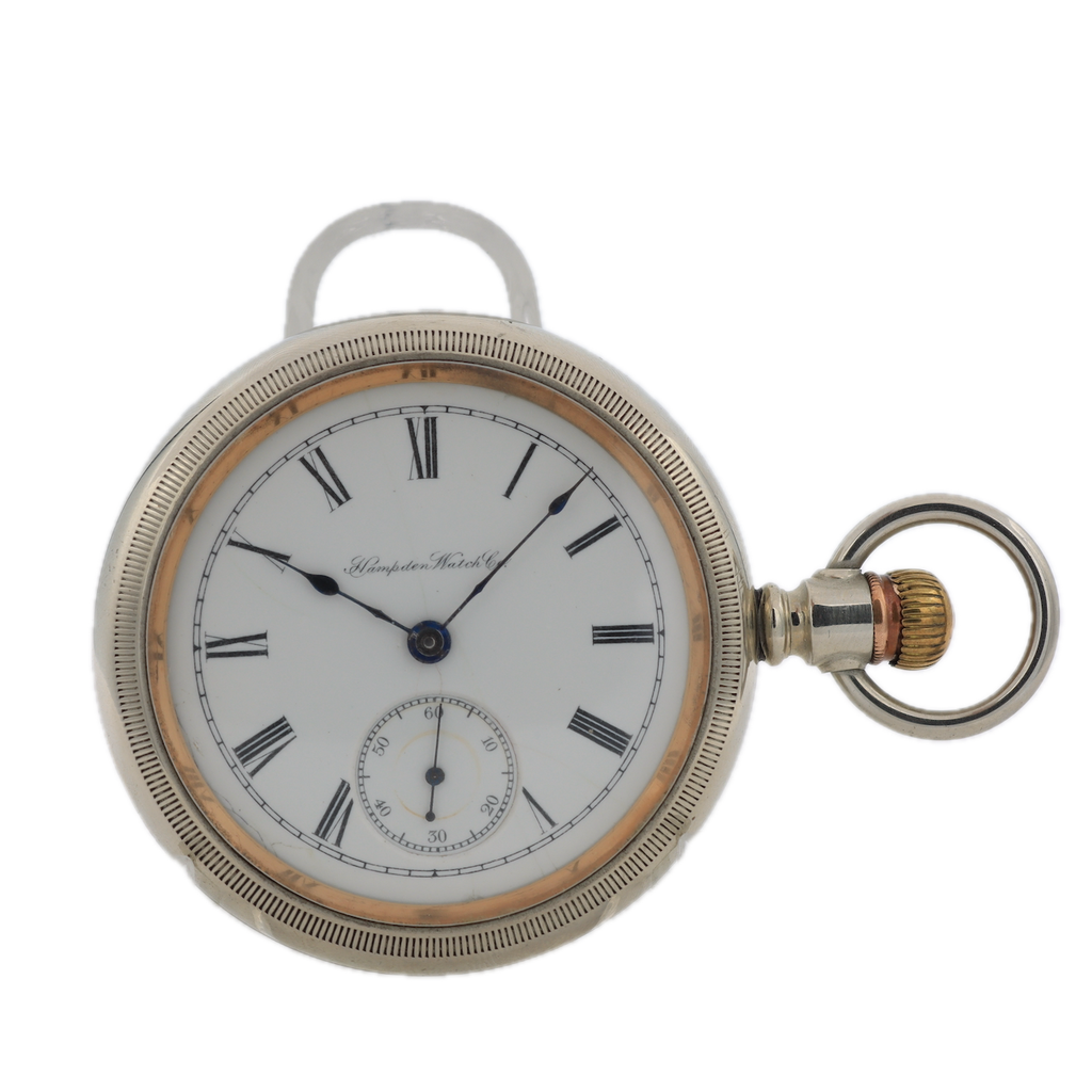 Antique 18s 1892 Hampden Swingout 9J Hunter Config. Pocket Watch Gladiator