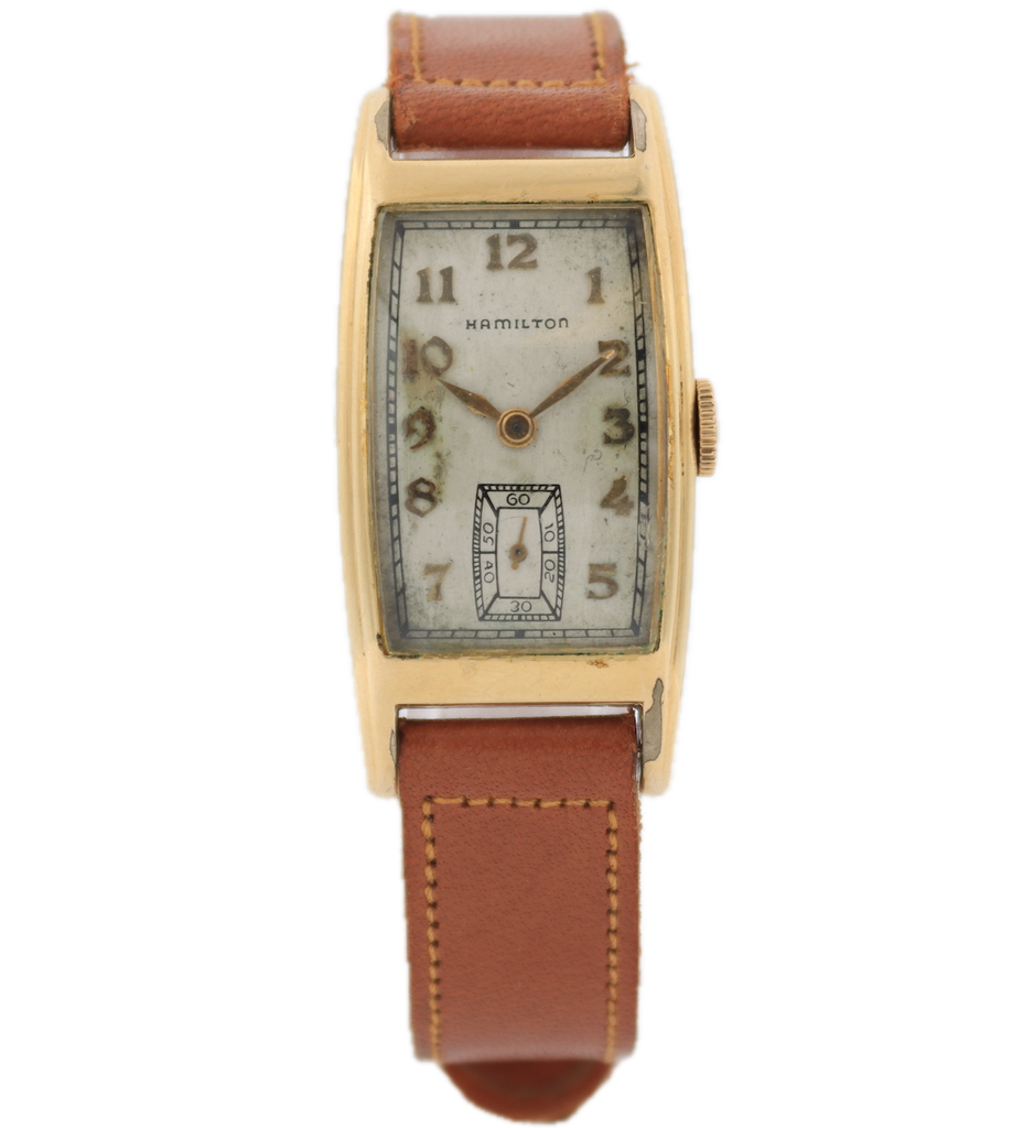 Vintage Hamilton Clark Men's Mechanical Wristwatch 980 USA 14k Gold Filled2