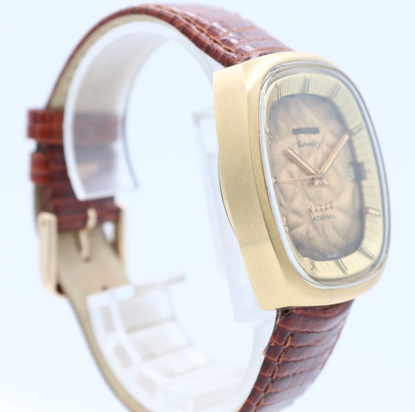 Vintage 34mm Longines Admiral Leaf Dial Rare Men's Automatic Wristwatch L6322