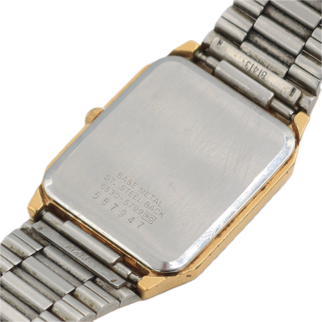 Vintage Seiko 6530-5799 Black Dial Men's Quartz Wristwatch Japan