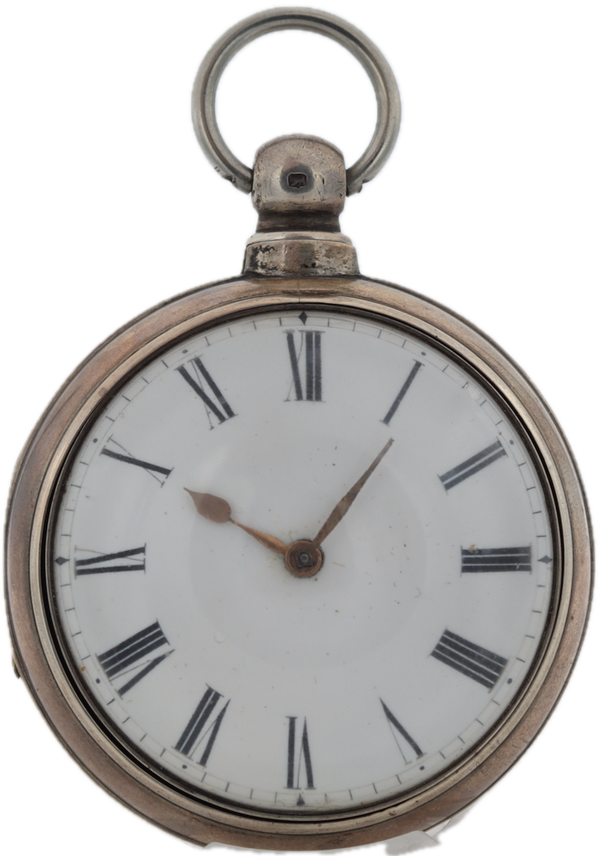 Antique Johnstone Pair Case Key Fusee Pocket Watch Liverpool Sterling Silver