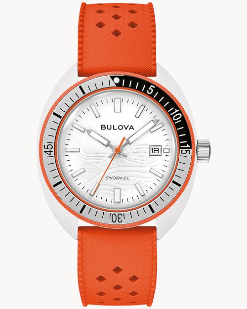 41mm Bulova 98B448 Oceanographer Snorkel Men's Quartz Wristwatch Clownfish Date
