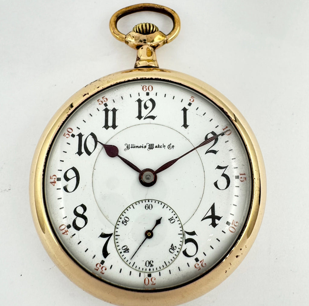 Antique 16S Illinois A. Lincoln 21 Jewel Railroad Pocket Watch Gold Filled