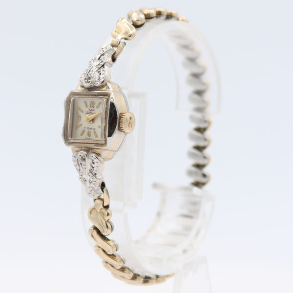 Vintage 17mm Waltham Fancy Lugs Ladies Mechanical Wristwatch Swiss Chrome Plated