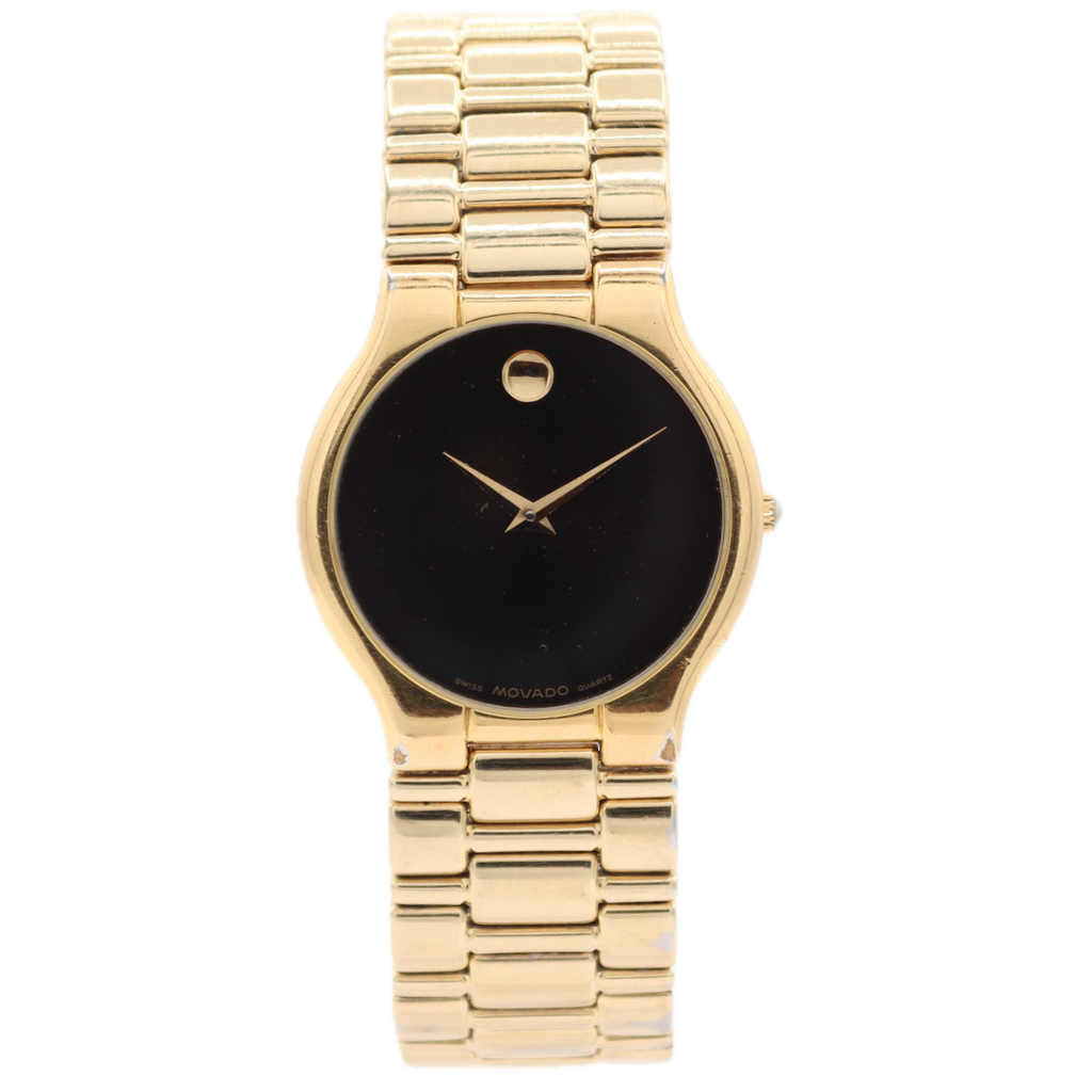 32mm Movado 87-34-871 Museum 7j Men's Quartz Wristwatch Swiss Stainless Steel