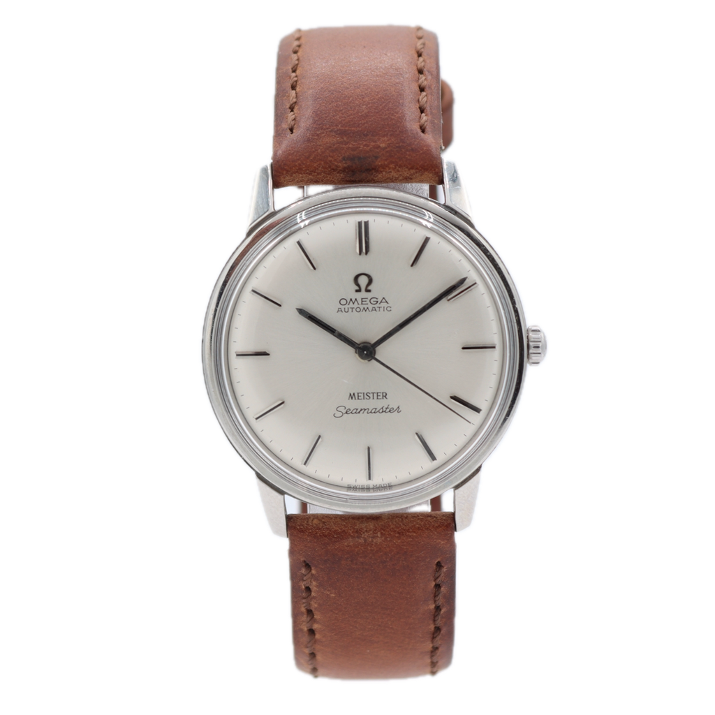 34.5mm 1965 Omega 165.002 Seamaster Men's Automatic Wristwatch 552 Swiss Steel