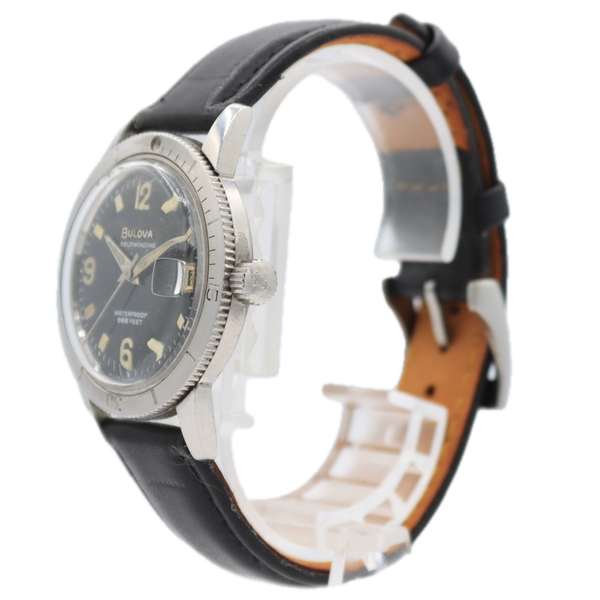 Vintage 35mm Bulova 386-4 Devil Diver Men's Automatic Wristwatch 11 ALACD Steel