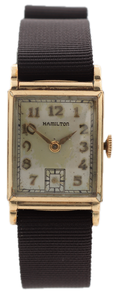 Vintage Hamilton Eaton Men's Mechanical Wristwatch 980 USA 10k Gold Filled