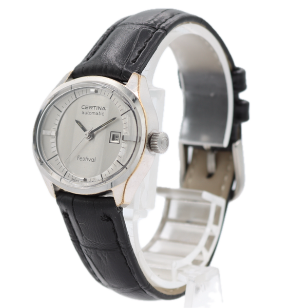 Vintage 30.5mm Certina Festival Men's Automatic Wristwatch 17-351 Chrome Plated