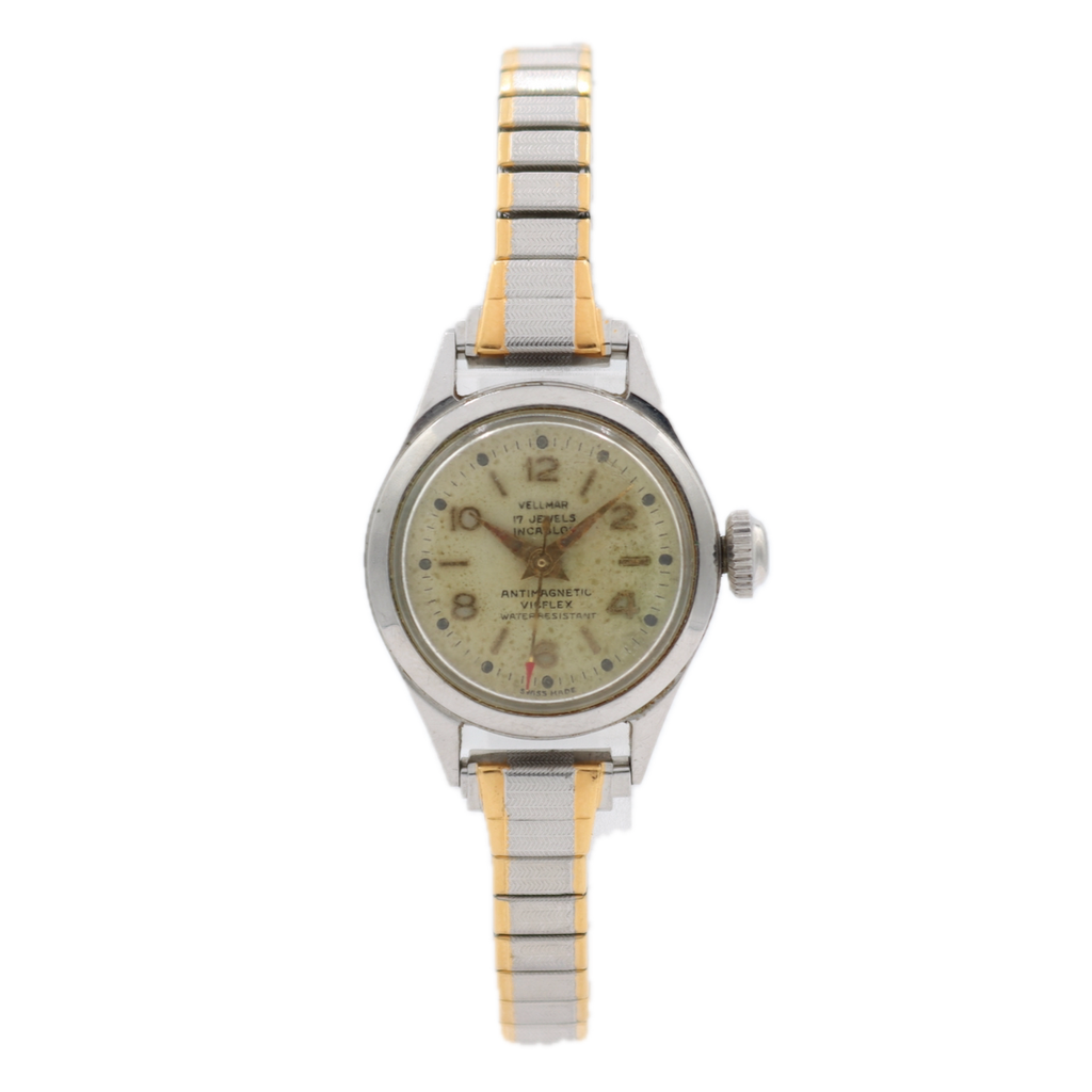 Vintage 23mm Vellmar Vicflex Ladies Mechanical Wristwatch A.Schild 1240 Steel