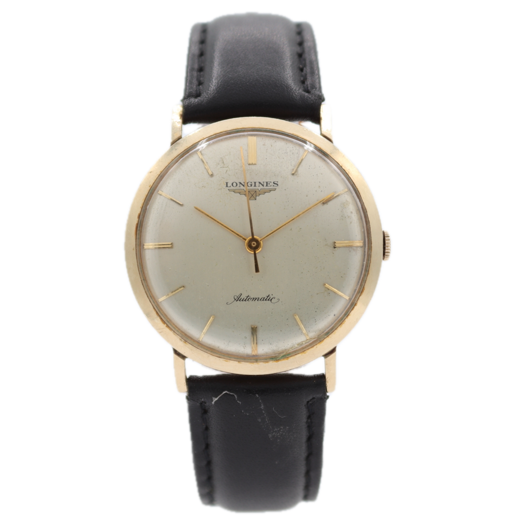 Vintage 1957 Longines 1023 Dress Men's Automatic Wristwatch 19AS Swiss 10k GF